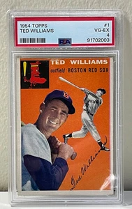 1954 TOPPS #1 TED WILLIAMS RED SOX HOF PSA 4-(bin84422A) - Foto 1 di 2