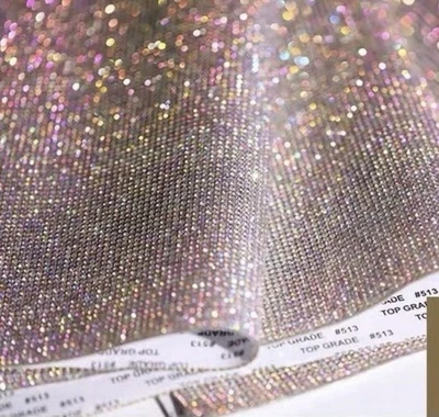 Apliques de diamantes de imitación plateados para planchar artesanía, adornos para ropa | Nuevo Foto 1 de 4