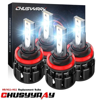 For Infiniti QX30 2017 2018 2019 4X 6000K LED Headlight Bulbs High Low Beam Kit - Image 1 of 4