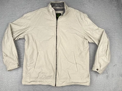 Chaqueta Timberland Para Hombre Extra Grande Beige Tostado Cremallera Completa Mezcla de Algodón Shell Tareas Foto 1 de 4