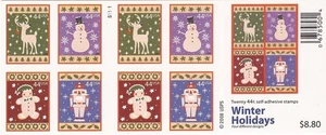 Estampilla de Estados Unidos - Navidad 2009 - Folleto de 20 estampillas 44c - Scott #4428b - Imagen 1 de 1