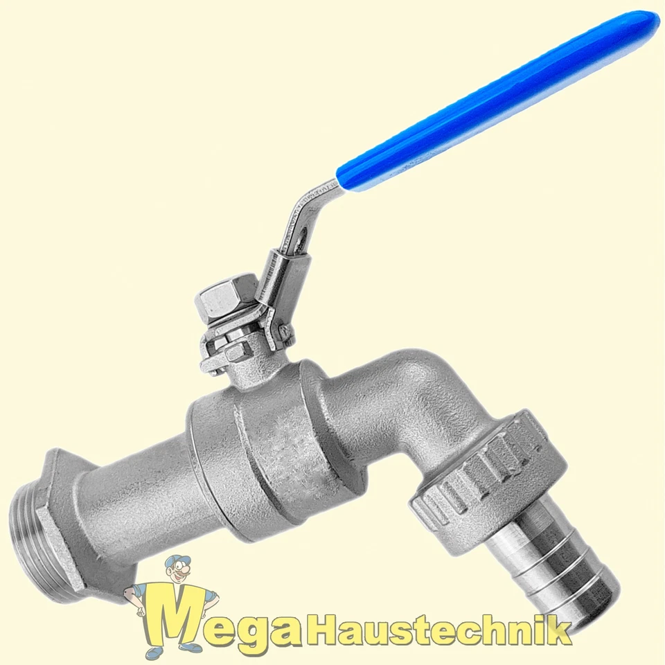 1/2 Zoll Kugelhahn aus Edelstahl V4A Kugelauslaufventil Auslaufhahn Wasserhahn - Bild 1 von 1