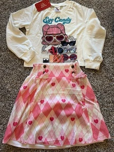 L.O.L. Surprise! 2 pcs Character Set With Sweatshirt And Smocked Skirt, size 8/9 - Picture 1 of 5
