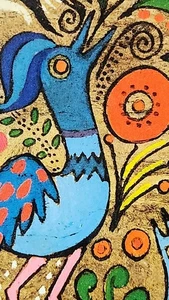 Tarjeta Aniversario Arte Popular Mexicano De Colección - Árbol Pájaros - Marcel Schurman España - Imagen 1 de 7