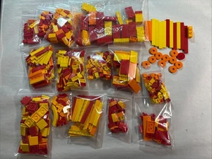 1000+ Lego Acabado Suave Azulejo Jumper Rojo Naranja Amarillo Ciudad Construcción Pack - Imagen 1 de 6