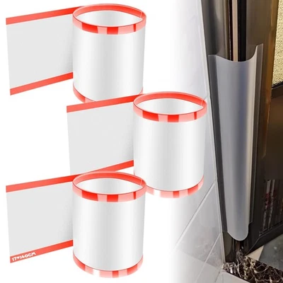 3 protezioni per porte con chiusura a morsetto, trasparente, 17 x 140 cm, pro... - Immagine 1 di 4