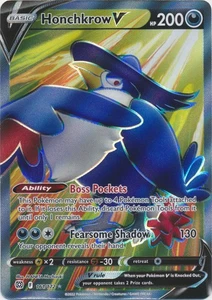 Holo Honchkrow V (Full Art) 161/172 Ultra Rara SWSH09: Stelle Brillanti - Foto 1 di 1
