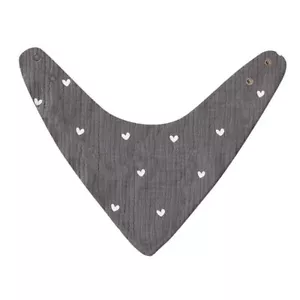 Organic Muslin Baby Bibs Bandana Hearts Babies Toddlers Drool Bib - Pack of 2 - Picture 1 of 1