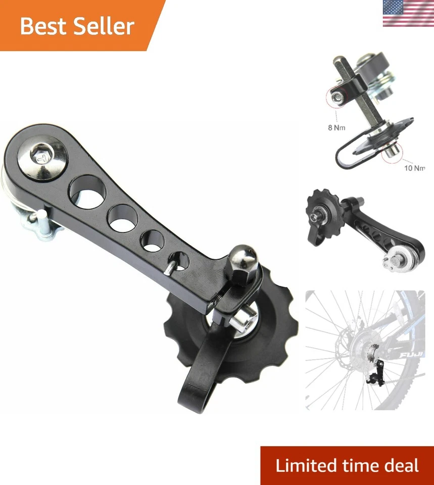 Durable Aluminum Single Speed Chain Tensioner - Easy Setup for Geared Bikes - Image 1 of 4