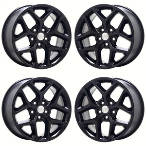 18" Buick Lacrosse Regal Gloss Black wheels rims Factory OEM set 97464 EXCHANGE - Picture 1 of 8