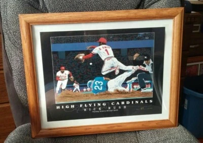 Vtg Ozzie Smith/ Autographed Rick Rush Litho ( High Flying Cardinals ) 415/5000 - Image 1 of 4
