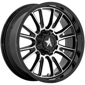 15x7 +10 MSA Offroad M51 Thunderlips 4x137,4x156 Black Machine Wheels (Set of 4) - Picture 1 of 3