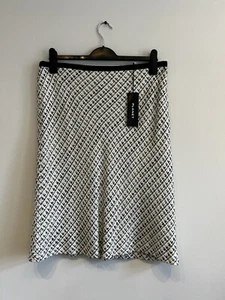 PLANET Vintage Classy Wool Mix Woven Textured White Pencil Skirt UK 14 Preppy - Picture 1 of 8