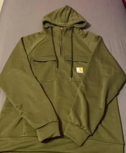 Carhartt Felpa con Cappuccio Uomo Grande Pile Invecchiato Abbigliamento da Lavoro Felpa - Foto 1 di 9