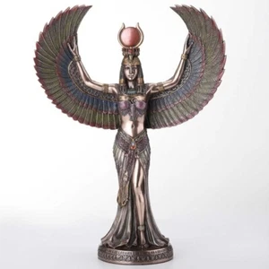 13 3/8 pulgadas Isis la diosa egipcia de la magia y la sabiduría resina fundida en frío bronce - Imagen 1 de 4