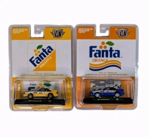 Two M2 Machines 1988 Ford Mustang GT Fanta Pineapple A14 & Fanta Orange A07 - Picture 1 of 16
