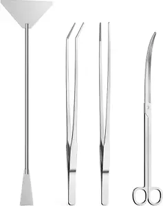 4Pcs Aquascaping Tools, Aquascape Kit, Long and Strong Aquarium Tweezers, Sciss - Picture 1 of 12