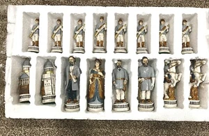 Piezas de ajedrez talladas a mano Nigri Made N Italy EE. UU. Temática de la Guerra Civil El Sur - Imagen 1 de 11