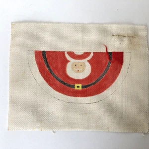 SANTA CLAUS 3-D Cone Shape Handpainted Needlepoint Canvas 3" Tall - Picture 1 of 8