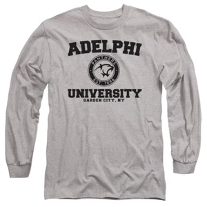 Adelphi University Adult Long Sleeve T-Shirt Circle, Athletic Heather, S-3XL - Picture 1 of 3