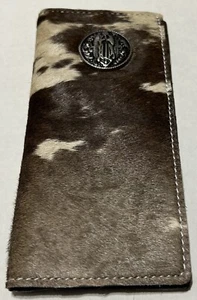 Echtleder Haar-auf Scheckbuch Hülle Organizer Lange Geldbörse Männer Frauen Neu - Bild 1 von 6