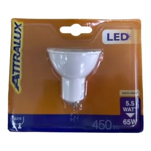 ATTRALUX LED GU10 5.5W 240V GU10 2700K 36° Warm White Spot Bulb - Pack of 6 - Picture 1 of 12
