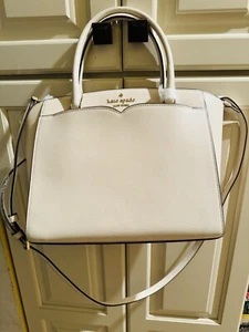 Kate Spade Medium Satchel Leather Beige. Authentic With Tags Valentine Day Gift - Picture 1 of 9