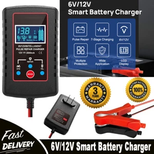 6/12V Smart Automatic Battery Charger Maintainer Motorcycle Car Trickle Float - Picture 1 of 11