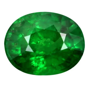 Granate tsavorita verde Tanzania corte ovalado de gran aspecto (7 x 5 mm) de 1,02 quilates - Imagen 1 de 2