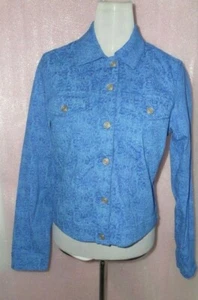 NORTHERN REFLECTIONS UK M BLUE FLORAL PATTERNED BUTTON UP JACKET SUMMER - Picture 1 of 10