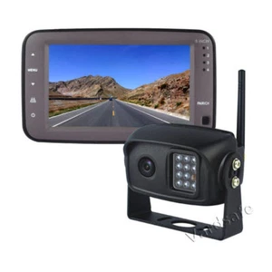 Wireless Rear View Reverse Camera+5'' Monitor For RV Trailer Truck Motorhome Van - Picture 1 of 6
