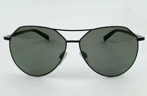 Jil Sanders JS131S 001 Sunglasses Italy Aviator Double Bar Pilot BLK 57 12 140mm - Picture 1 of 11