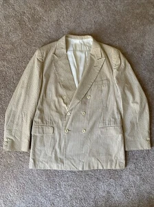 Huntington Leisure Seersucker Herren Zweireiher Blazer Größe Large - Bild 1 von 8