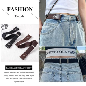 Faule Hose unsichtbarer Gürtel elastische Taille Anpassung Kleidung unsichtbarer Knopf - Bild 1 von 17