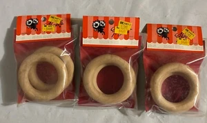6 Pcs Unfinished Wood Rings. Fun Crafts. 1974 Hazel Pearson NOS! Ornaments Frame - Picture 1 of 4