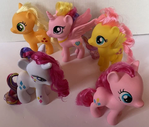 Lot My Little Pony G4 Brushable 2016 Applejack Fluttershy Pinkie Cadance Rarity Cover