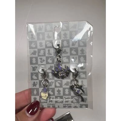 Pokemon Center Japan Keychain Set Litwick Lampent & Chandelure Charms New Sealed - Image 1 of 4