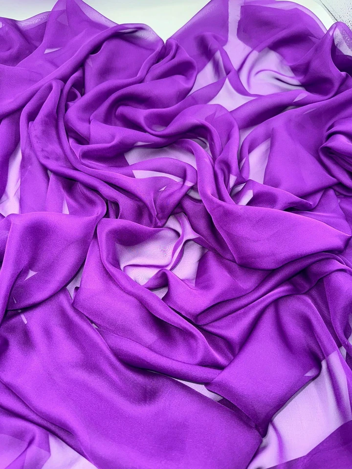 1 METER CADBURY SOFT CATIONIC CHIFFON FABRIC 58” WIDE - Image 1 of 4