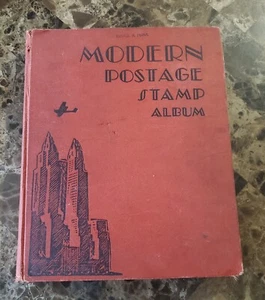 *Vintage Modern Postage Hard Cover Binder w/ 958 World Used Stamps - Bild 1 von 13