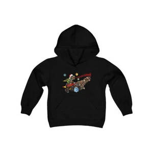 Youth Dinosaur Heavy Blend Hooded Sweatshirt - Picture 1 of 7