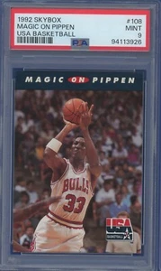 1992 Skybox USA #108 Scottie Pippen PSA 9 Bulls HOF - Picture 1 of 2