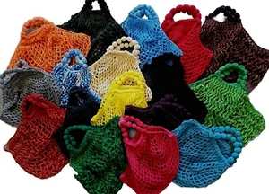 Mini Netz Einkaufsnetz  Dederon Netz Bekannt aus der DDR Design Ostalgie Vintage - Bild 1 von 21