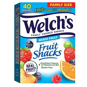 Fruit Snacks, Mixed Fruit, Bulk Pack, Individual Single Serve Bags, 0.8 Oz (Pack - Picture 1 of 12