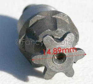 Eje piñón de transmisión 6 dientes para cadena 25H para mini motor de bicicleta de bolsillo de 2 tiempos - Imagen 1 de 3