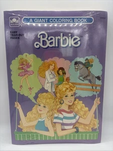New Sealed Golden Coloring Book Barbie Walt Diney Friends Duck Tales Vinatge  - Picture 1 of 6