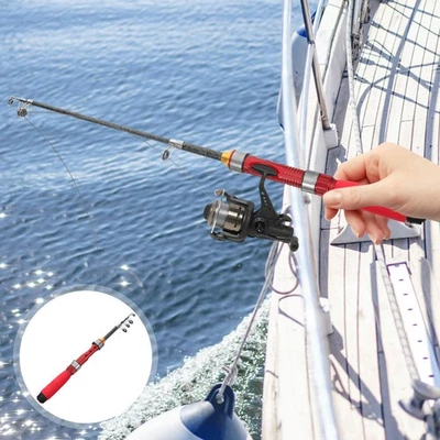  Small Short Fishing Pole Outdoor Fishing Rod Professional Angling Pole Short - Image 1 of 4