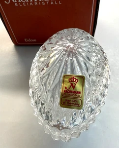 Nachtmann Bleikristall Scatola per Uova con Coperchio Taglio Piombo Cristallo 3"x 2" Made in Germany - Foto 1 di 7
