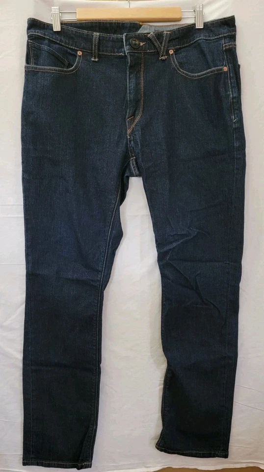 Mens Dark Denim Vocom Jeans Vorta Slim Straight Sz 34W X 30I Comfort - Image 1 of 4