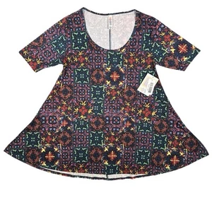 Camicetta tunica donna swing XXS (0-6) geometrica mezza manica maglietta perfetta nuova con etichetta - Foto 1 di 23