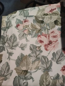 Laura Ashley Cottage Rose-Vintage Drapes-Pink Roses & Green-84" long 2 Pairs  - Picture 1 of 9